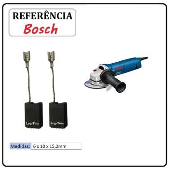 JOGO DE ESCOVA  DE CARVÃO -  ESMERILHADEIRA BOSCH - 1607014176 - 1H23 - GWS 1400