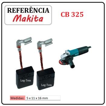 JOGO DE ESCOVA DE CARVÃO - ESMERILHADEIRA MAKITA - 195001-2 - CB 325 - 9553 NB