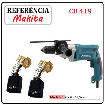 JOGO DE ESCOVA DE CARVÃO - FURADEIRA MAKITA - 195015-1 - CB 419 - DA 4011