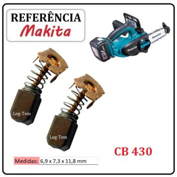 JOGO DE ESCOVA DE CARVÃO - MOTOSERRA BATERIA MAKITA - 195018-5 - CB 430 - BUC 122