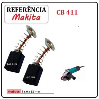 JOGO DE ESCOVA DE CARVÃO - ESMERILHADEIRA MAKITA -  195010-1 - CB 411 - 9527 NB