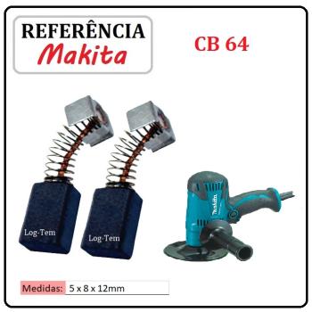 JOGO DE ESCOVA DE CARVÃO - LIXADEIRA VERTICAL MAKITA - 194969-9 - CB 64 - BO 5021