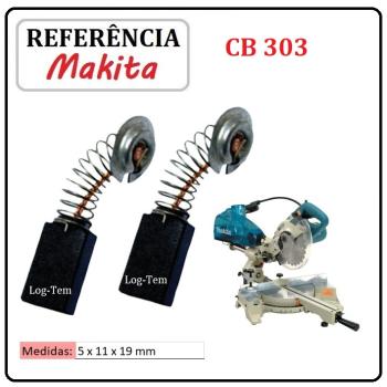 JOGO DE ESCOVA DE CARVÃO - SERRA ESQUADRILHA MAKITA - 194996-6 - CB 303 - LS 0414 F