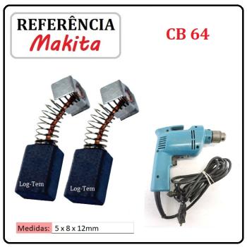 JOGO DE ESCOVA DE CARVÃO - FURADEIRA MAKITA - 194969-9 - CB 64 - DP 3750