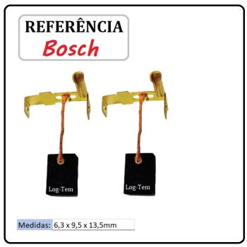 ESCOVA DE CARVÃO BOSCH - 6,3x9,5x13,5 mm
