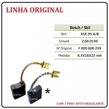 P4-1-2 / XSE 95 A/B - ESCOVA DE CARVÃO BOSCH - 1351 - C/ 1 PINO
