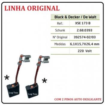 XSE 173 B - ESCOVA DE CARVÃO DEWALT - D28476 - C/ 2 PINOS