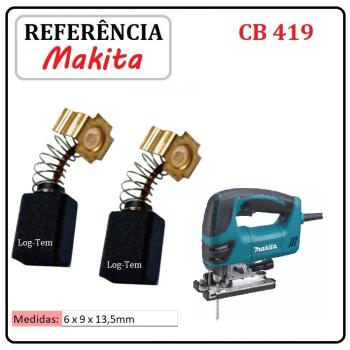 JOGO DE ESCOVA DE CARVÃO - SERRA TICO-TICO MAKITA - 195015-1 - CB 419 - 4350 FCT