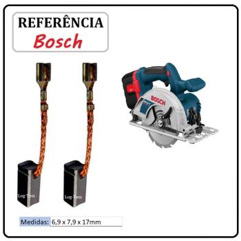 JOGO DE ESCOVA  DE CARVÃO -  SERRA CIRCULAR SEM FIO BOSCH - 1617014131 - 1666 - GKS 24 V