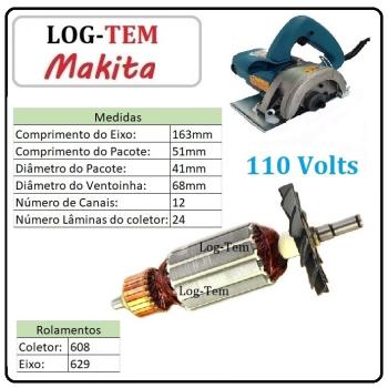 INDUZIDO / ROTOR / MOTOR MAKITA 110 V - 4100 NHK - IMPORTADO