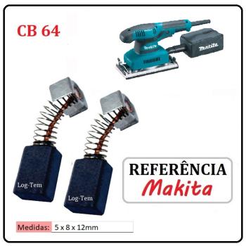 JOGO DE ESCOVA DE CARVÃO - LIXADEIRA ORBITAL MAKITA - 194969-9 - CB 64 - BO 3710