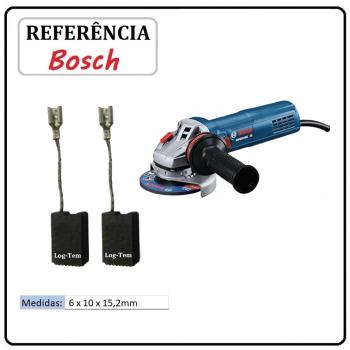 JOGO DE ESCOVA  DE CARVÃO -  ESMERILHADEIRA BOSCH - 1607014176 - 1775 - PA 500