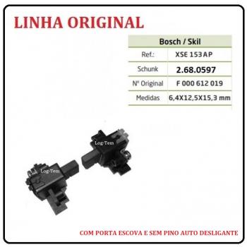 XSE 153 AP - ESCOVA DE CARVÃO BOSCH - 1551.4 - C/ PORTA ESCOVA - S/ PINO