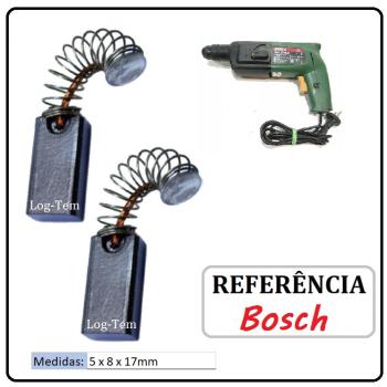 JOGO DE ESCOVA DE CARVÃO - MARTELETE BOSCH - 1607014117 - 3243.7 - PBH 20 E