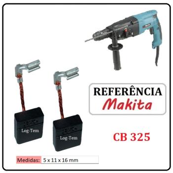 JOGO DE ESCOVA DE CARVÃO - MARTELETE MAKITA - 195001-2 - CB 325 - HR 2450 T