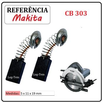 JOGO DE ESCOVA DE CARVÃO - SERRA CIRCULAR MAKITA SSP - 194996-6 - CB 303 - M5801G