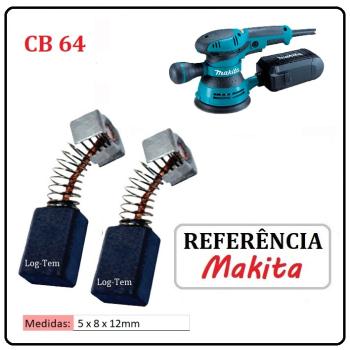 JOGO DE ESCOVA DE CARVÃO - LIXADEIRA ORBITAL MAKITA - 194969-9 - CB 64 - BO 5041