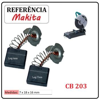 JOGO DE ESCOVA DE CARVÃO - SERRA RAPIDA MAKITA - 194991-6 - CB 203 - MLC 140