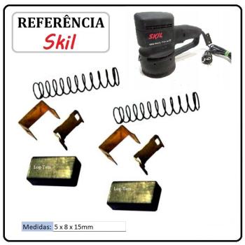JOGO DE ESCOVA DE CARVÃO - ESMERILHADORA EXCENTRICA SKIL -  2604321917 - 7415