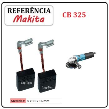 JOGO DE ESCOVA DE CARVÃO - ESMERILHADEIRA MAKITA - 195001-2 - CB 325 - 9565 H