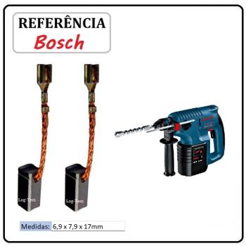 JOGO DE ESCOVA  DE CARVÃO -  MARTELO BOSCH - 1617014131 - 11256 - GBH 24 V