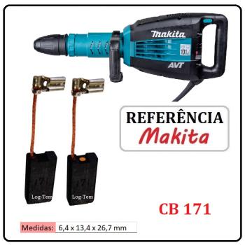 JOGO DE ESCOVA DE CARVÃO - MARTELO MAKITA - 194990-8 - CB 171 - HM 1214 C