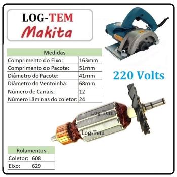 INDUZIDO / ROTOR / MOTOR MAKITA 220 V - 4100 NHK - IMPORTADO