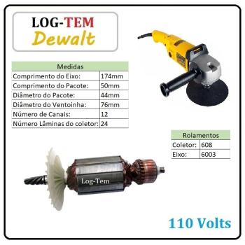 INDUZIDO / ROTOR / MOTOR - POLITRIZ DEWALT 110 V - DW 849 - IMPORTADO