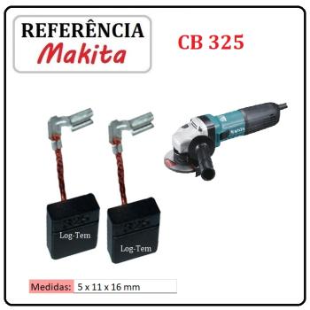 JOGO DE ESCOVA DE CARVÃO - ESMERILHADEIRA MAKITA SSP - 195001-2 - CB 325 - 9557 PB