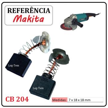 JOGO DE ESCOVA DE CARVÃO - ESMERILHADEIRA MAKITA - 194992-4 - CB 204 - 9057