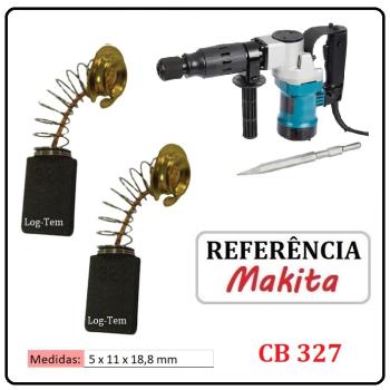 JOGO DE ESCOVA DE CARVÃO - MARTELO MAKITA - 195003-8 - CB 327 - HM 0830