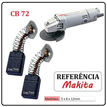JOGO DE ESCOVA DE CARVÃO - ESMERILHADEIRA MAKITA - 194969-9 - CB 72 - 9500 N