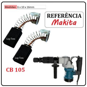 JOGO DE ESCOVA DE CARVÃO - MARTELO MAKITA - 194975-4 - CB 105 - HM 0810