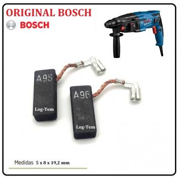 J-1-21 / JOGO DE ESCOVA DE CARVÃO - MARTELO BOSCH - 1617000525 - 11253 - GBH 2-26 - ORIGINAL