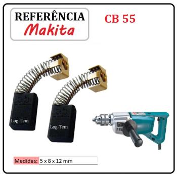 JOGO DE ESCOVA DE CARVÃO - FURADEIRA MAKITA - 194964-9 - CB 55 - 6300-4