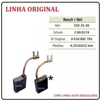 XSE 35/36 - ESCOVA DE CARVÃO BOSCH - 1321 - C/ 1 PINO