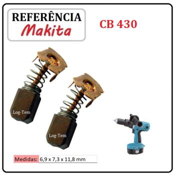 JOGO DE ESCOVA DE CARVÃO - PARAFUSADEIRA BATERIA MAKITA - 195018-5 - CB 430 - 8444 D