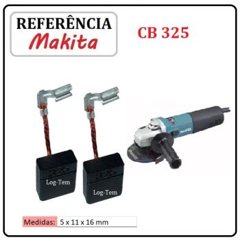 JOGO DE ESCOVA DE CARVÃO - ESMERILHADEIRA MAKITA - 195001-2 - CB 325 - 9564 H