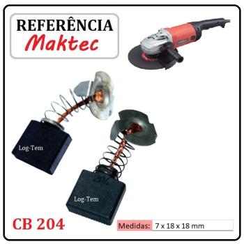 JOGO DE ESCOVA DE CARVÃO - LIXADEIRA MAKTEC - 194992-4 - CB 204 - MT 901