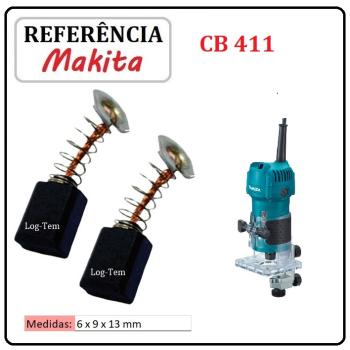 JOGO DE ESCOVA DE CARVÃO - TUPIA MAKITA -  195010-1 - CB 411 - 3709