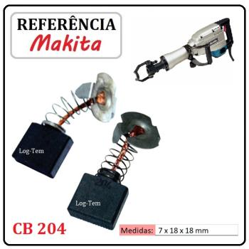 JOGO DE ESCOVA DE CARVÃO - MARTELO MAKITA - 194992-4 - CB 204 - HM 1304 B