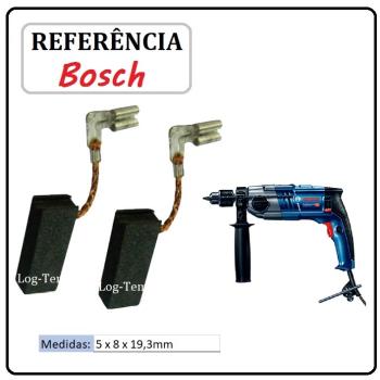 JOGO DE ESCOVA DE CARVÃO - BERBEQUIN DE PERCUSSAO BOSCH - 1617000525 - 119B - GSB 20-2 RE