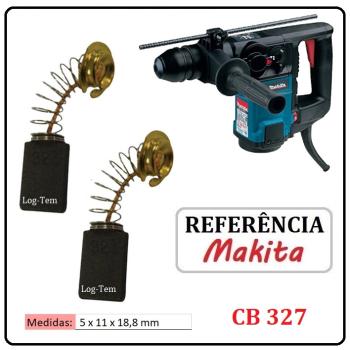 JOGO DE ESCOVA DE CARVÃO - MARTELO MAKITA - 195003-8 - CB 327 - HM 3000 C