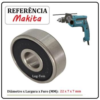 N-1-814 / 211028-5 - ROLAMENTO FIXO MAKITA - HP 1620 - POS.21 - ORIGINAL
