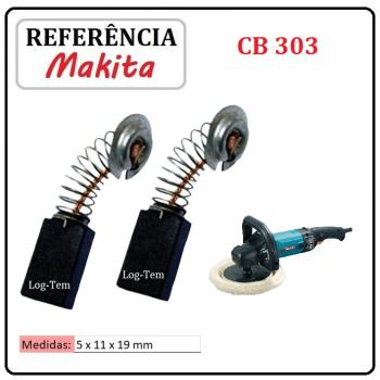 JOGO DE ESCOVA DE CARVÃO - POLITRIZ MAKITA -  194996-6 - CB 303 - 9237 C