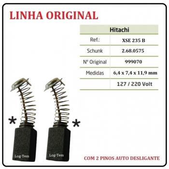 XSE 235 B - ESCOVA DE CARVÃO HITACHI - CJ 65 V - C/ 2 PINOS AUTO DESLIGANTE