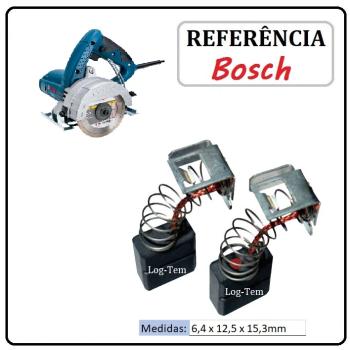 JOGO DE ESCOVA DE CARVÃO - SERRA MARMORE BOSCH - F000611036 - 1E48 - GDC 12-34