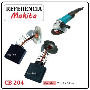JOGO DE ESCOVA DE CARVÃO - ESMERILHADEIRA MAKITA - 194992-4 - CB 204 - GA 7010 C