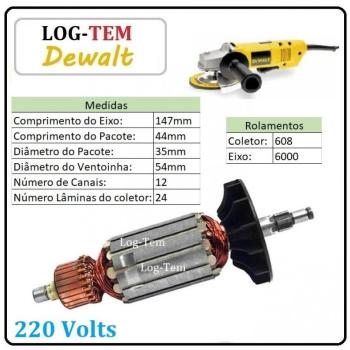 INDUZIDO / ROTOR / MOTOR  - ESMERILHADEIRA DEWALT 220 V - DW 402 - IMPORTADO