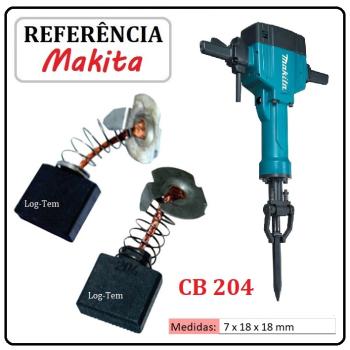 JOGO DE ESCOVA DE CARVÃO - MARTELO MAKITA - 194992-4 - CB 204 - HM 1801